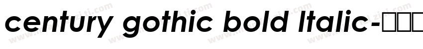 century gothic bold ltalic字体转换